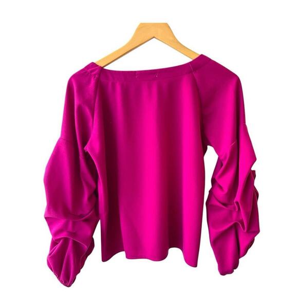 Continuer De Nice Claup Purple Puff Sleeve Blouse Japan Luxury Designer - Picture 4 of 10